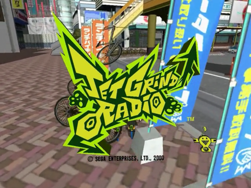 Jet Grind Radio title screen for Sega Dreamcast